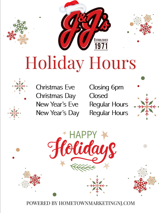 JJs holiday hours